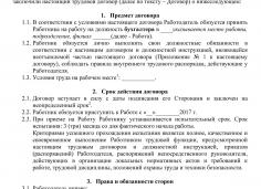 Трудовой договор с бухгалтером