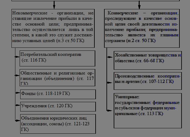 Отличие организации от предприятия