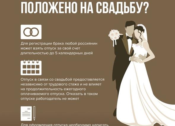 Сколько дней положено на свадьбу