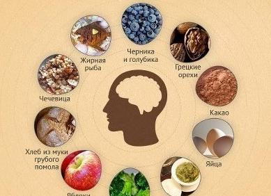 Продукты для работы мозга