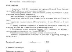 Приказ на полставки, образец