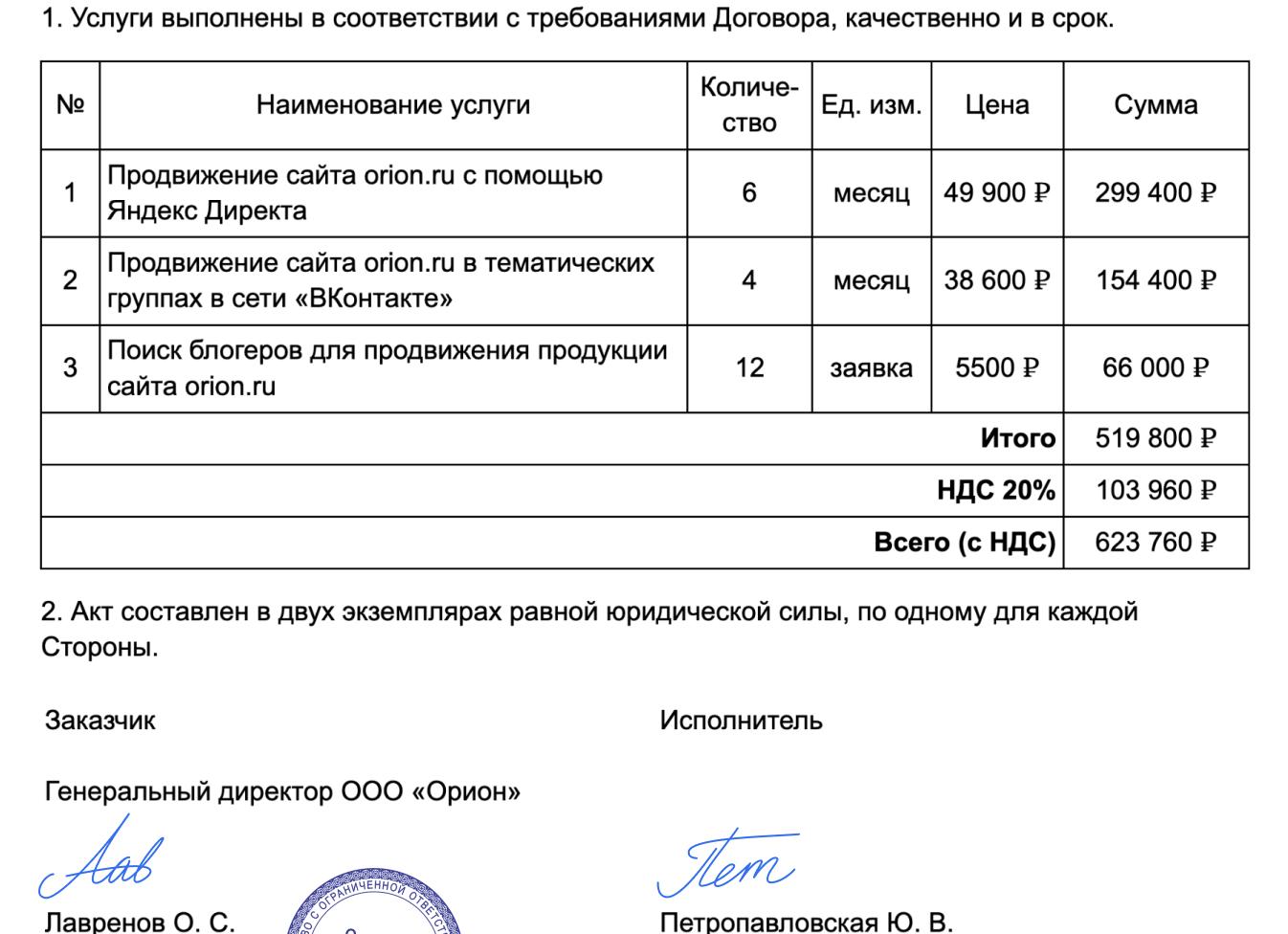 Сдача приемка