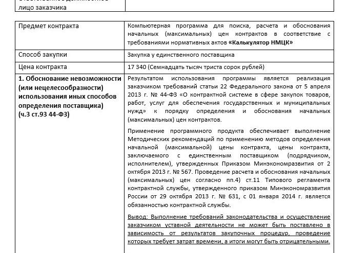 Проверка обоснования закупки по 44 ФЗ