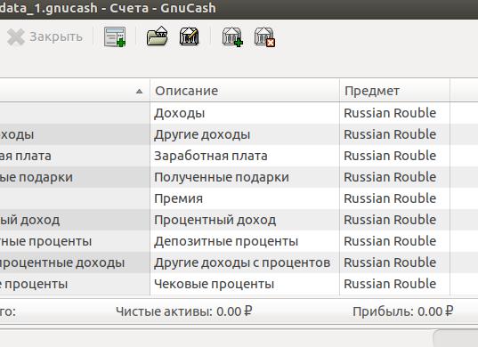 Счет доходов
