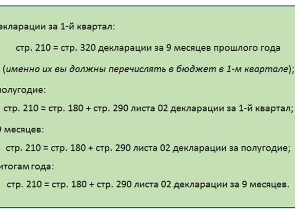 Строка 210 декларации