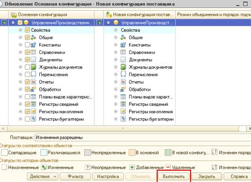 1С обновление нетиповой конфигурации