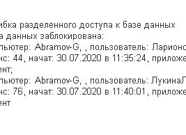 Ошибка разделенного доступа