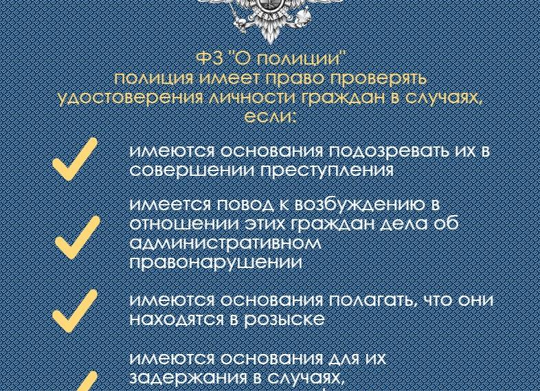 Закон о полиции проверка документов