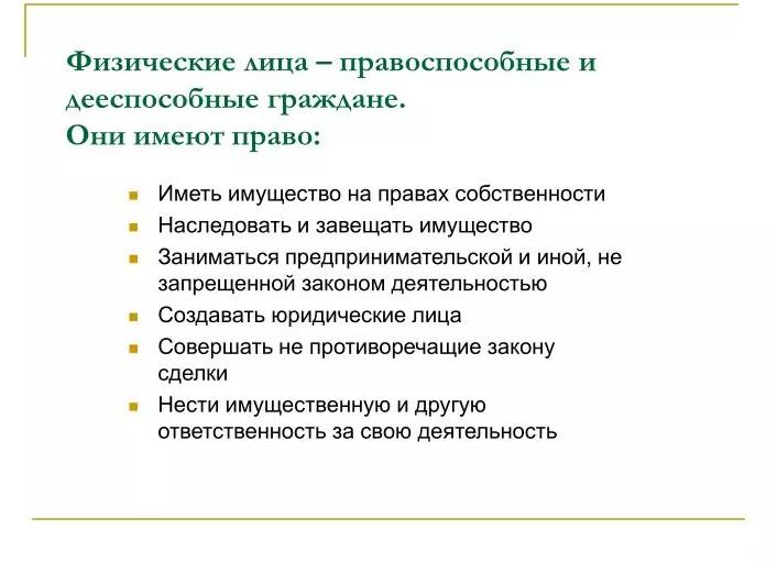 Правоспособные и дееспособные