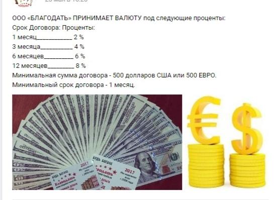 Финансовый холдинг благодать