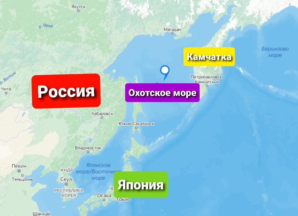 Охотское море кому принадлежит