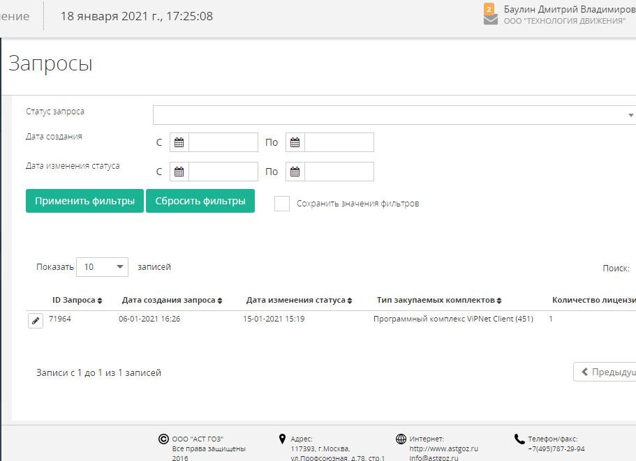 Площадка аст гоз