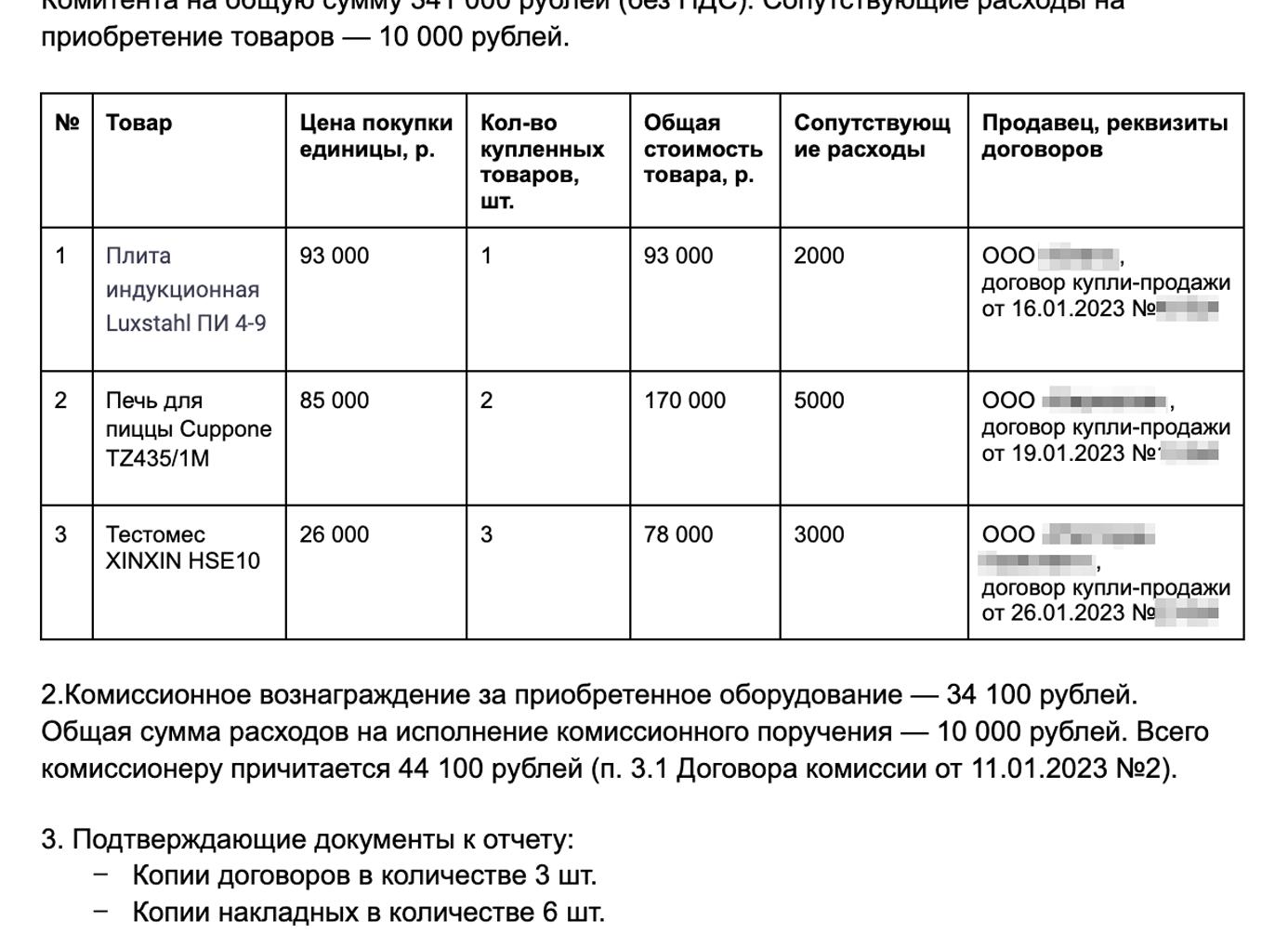 По договору комиссии