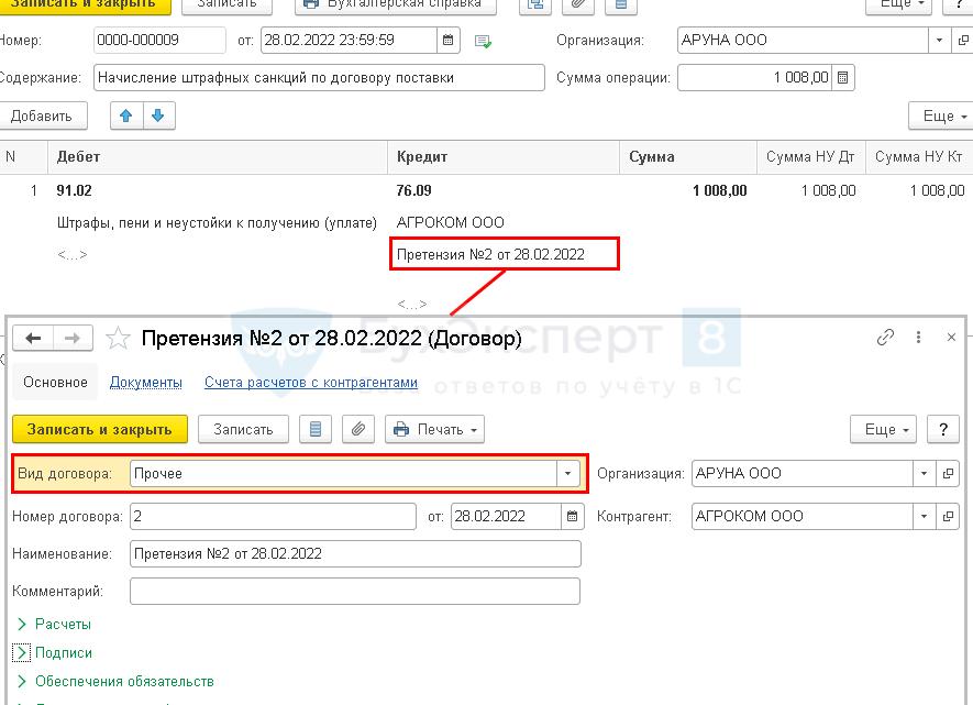 Пени ПФР проводки