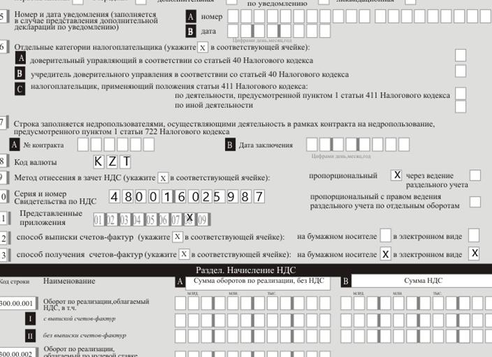 Правила заполнения 300 формы