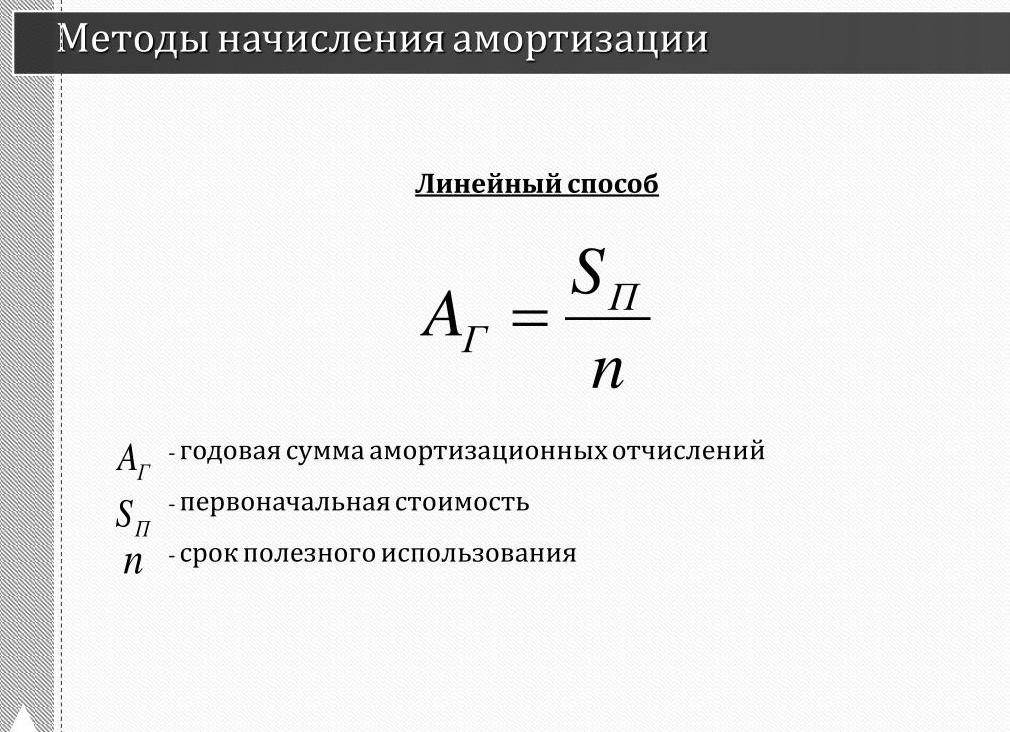 Метод линейной амортизации