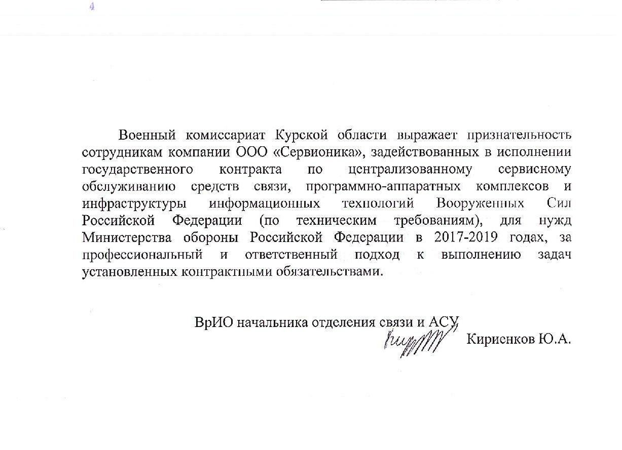 Письмо в военкомат