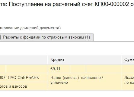 Возмещение ФСС проводки