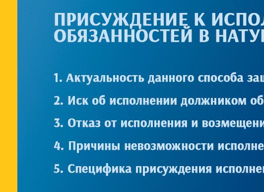 Обязательства в натуре