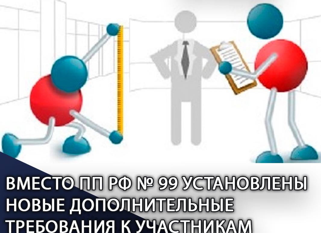 Постановление 99 дополнительные требования