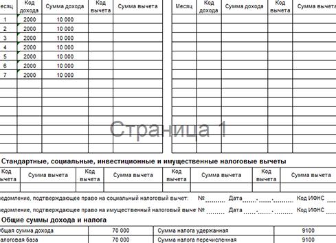 Заполнение 2 НДФЛ если зарплата не выплачивалась