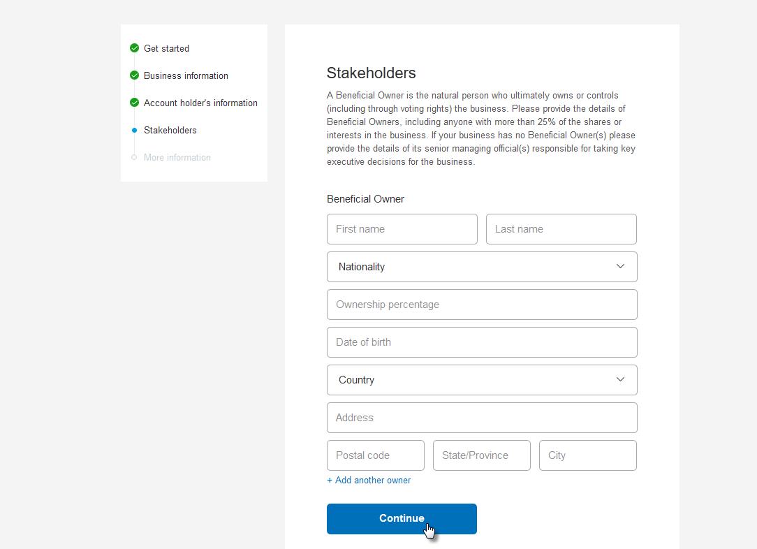 PayPal корпоративный счет