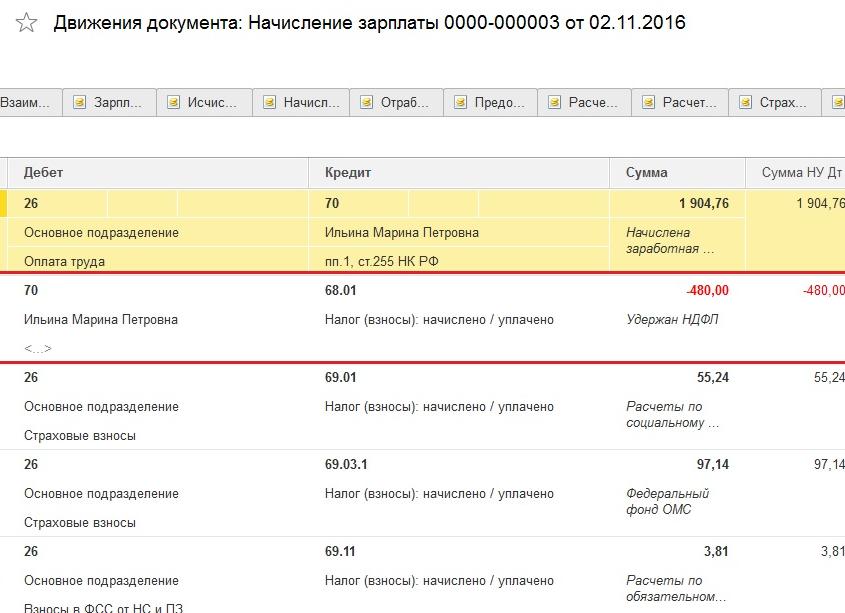 Возврат НДФЛ проводки